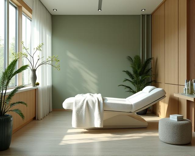Advanced skincare treatment room